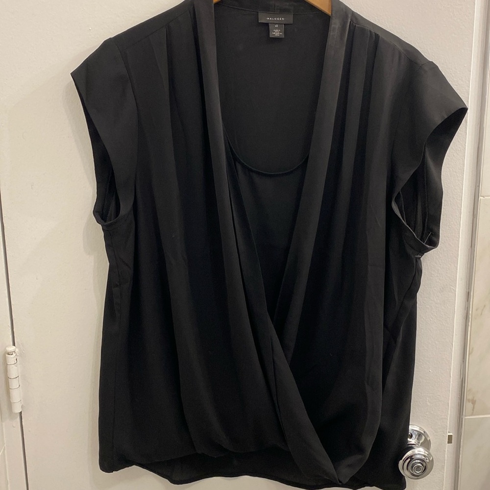 Black Halogen Ladies Blouse Size XL